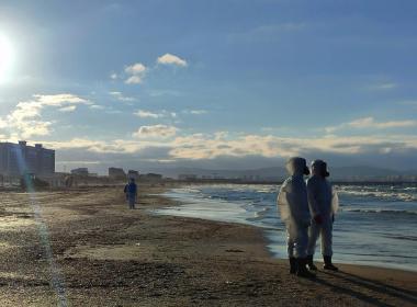 Курсанты Центра «ВОИН» ликвидируют последствия экологической катастрофы в Анапе